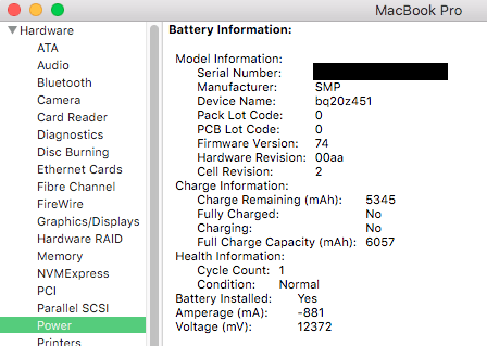 apple macbook pro 2010 battery