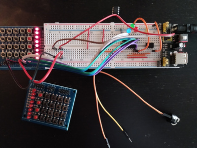 [ ATtiny85 SN74HC595 Liyafy HC-35 keypad breadboard wiring ]